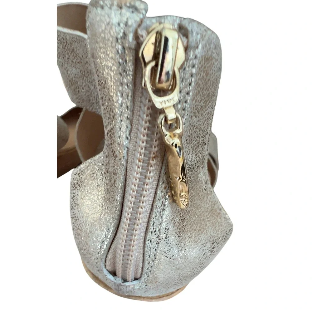 Diane‎ Von Furstenberg Wedge sandals gold women's size 9.5
